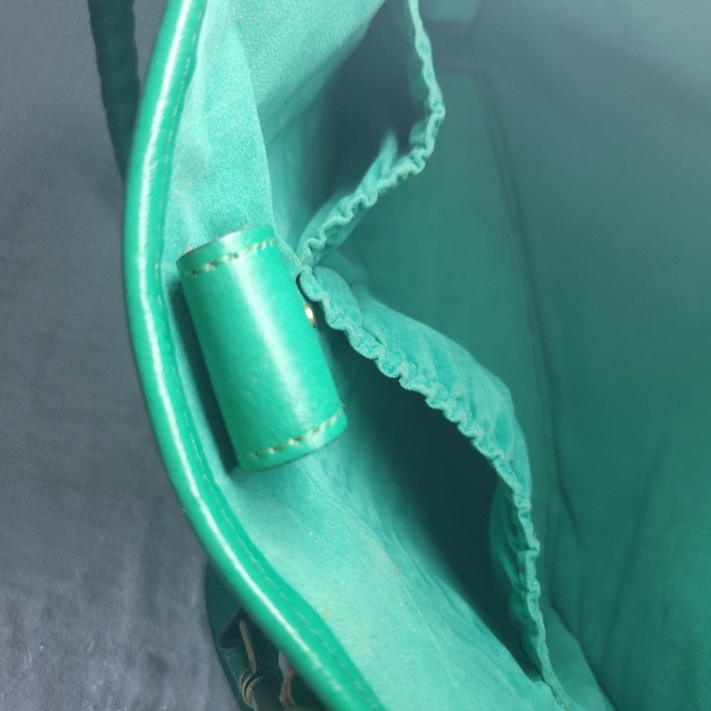 Patricia Nash Adeline Soft Green Leather Floral Embossed Tooled Tote Bag Brass - Picture 15 of 16